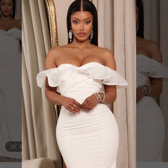 Fashion Nova -Special Feelings Maxi Dress-Ivory - Picture 3 of 4